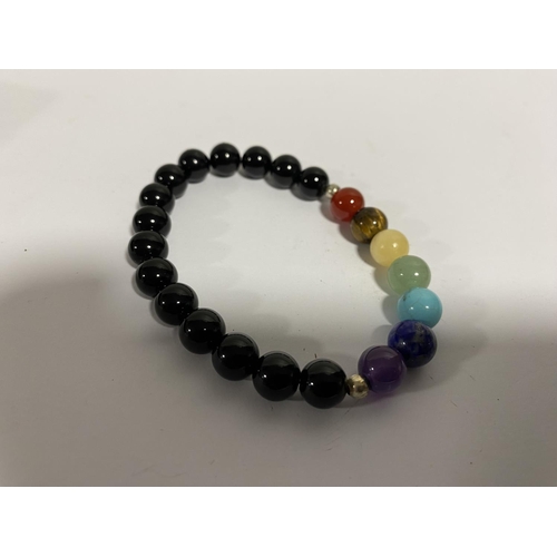 88 - Chakra & Black Onyx Bracelet