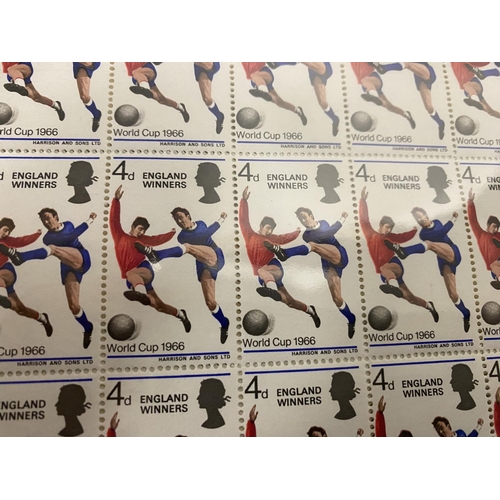 190 - Full Block of 120 England 1966 World Cup Winners Stamps