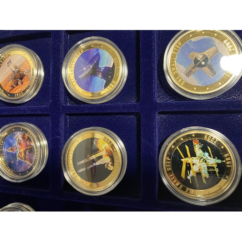 201 - Cook Islands - 12 Coin, 1 Dollar 'Space' Set (Not Original Box)