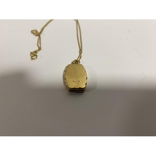 121 - 9ct Gold Locket on 9ct Gold Chain - 4.13g weight