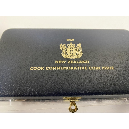 263 - New Zealand Cook Commemorative Coin Issue 1969 - Coins Still in Sealed Packet