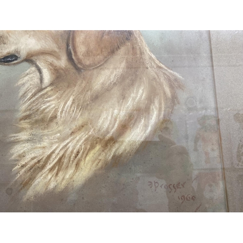 59 - Golden Retriever Portrait by Listed Artist Edward Prosser, 16