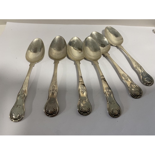 288 - Hallmarked Silver Set of 6 x Edinburgh 1818 Teaspoons, 90g weight