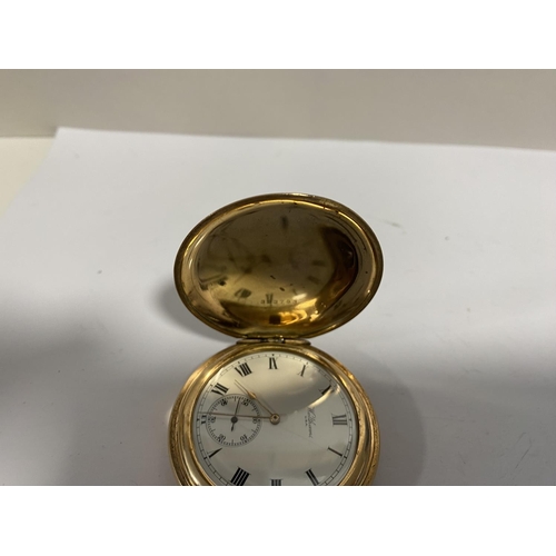 290 - Waltham USA Rolled Gold Hunter Pocket Watch in Working Order