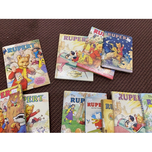 220 - 13 x Rupert Books Dating from 1960's, Used Condition