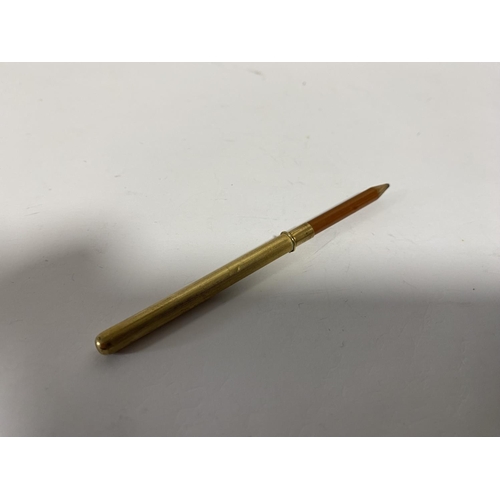 295 - Gold Plated Pencil Holder with Original Pencil