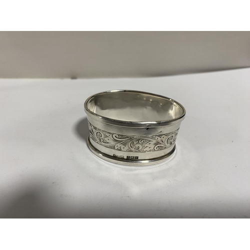 110 - Hallmarked Silver Napkin Ring, B'ham 1964 (slight mis-shape)