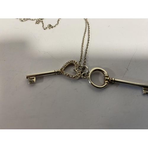 75 - Sterling Silver 'Keys' Necklace