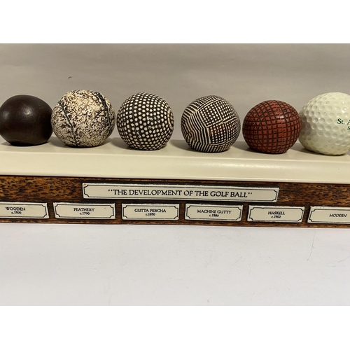 101 - Development of the Golf Ball through the Ages Display