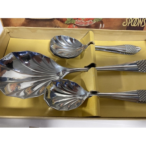 65 - C1960's Chrome Plated Fruit Set, Boxed