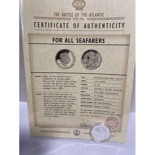 81 - Seafarers .999 Silver Proof Coin with Certificate