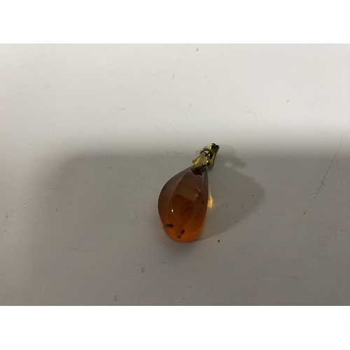 42 - Pressed Amber Pendant