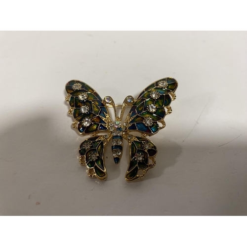 44 - Diamante 'Butterfly' Brooch