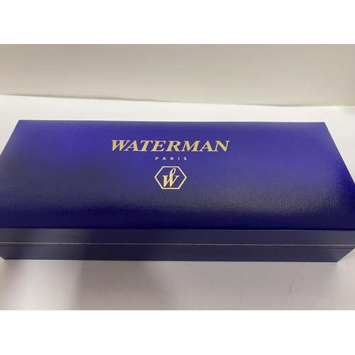 57 - Waterman Hemisphere Stainless Steel Ball Pen - Boxed