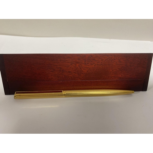 309 - Dunhill Gemline Ballpoint Pen, 14ct Gold Filled