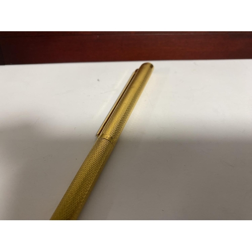 309 - Dunhill Gemline Ballpoint Pen, 14ct Gold Filled