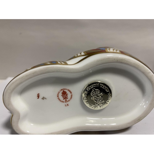 57 - Royal Crown Derby Crouching Cat, 4.5