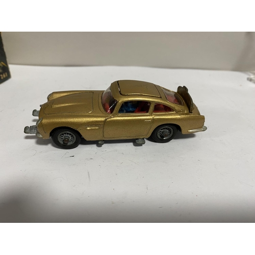 27 - Corgi James Bond Aston Martin DB5, Model 261 - Box as found - Car Playworn