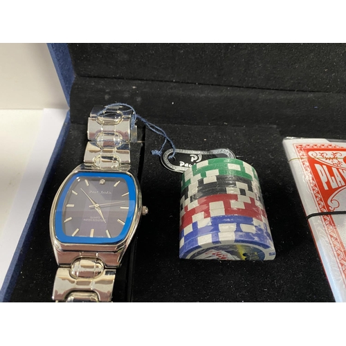 12 - Paul Jardin Games Set with Watch - New