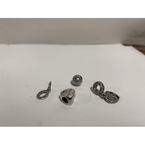 11 - 4 x 925 Silver Pandora Charms