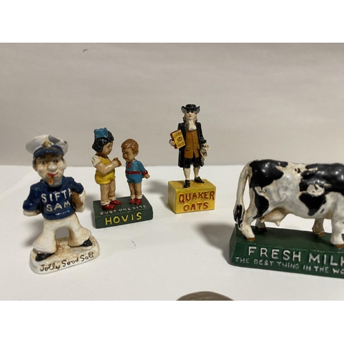 16 - 6 x Vintage & Rare Advertising Miniature Painted Lead Figures