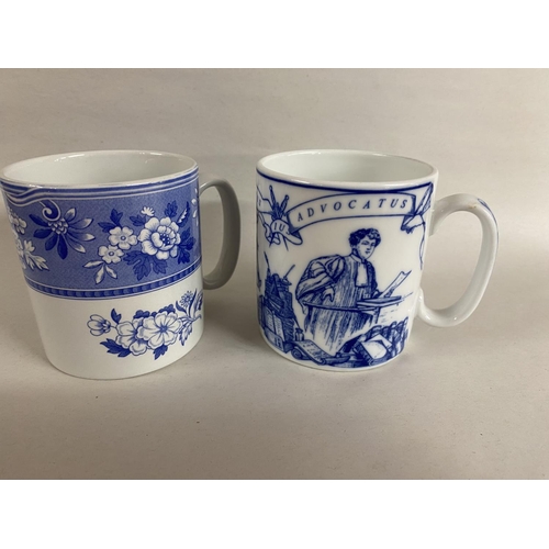 169 - Pair Spode Blue Room Collection Mugs