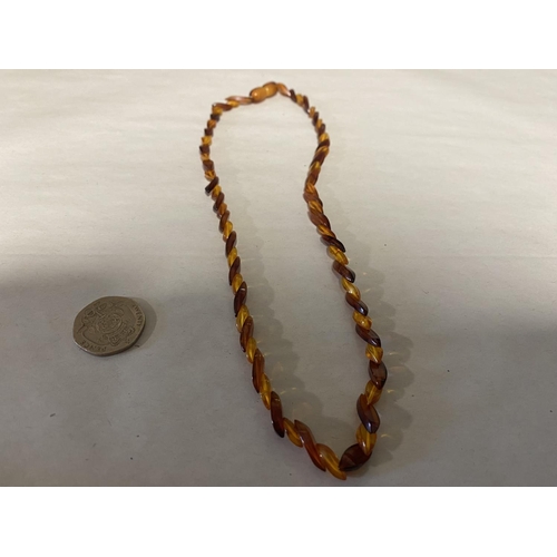 112 - Pressed Amber Necklace