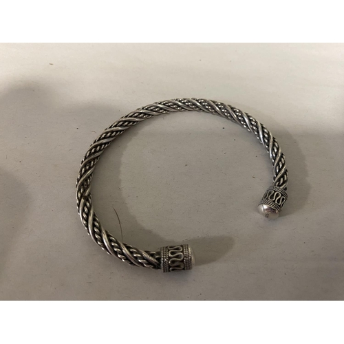 72 - Sterling Silver Solid Bangle