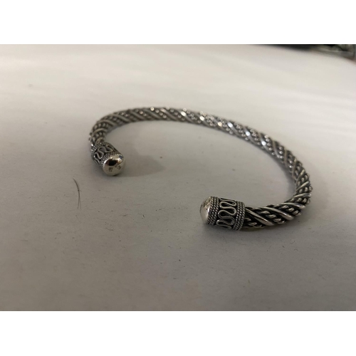 72 - Sterling Silver Solid Bangle