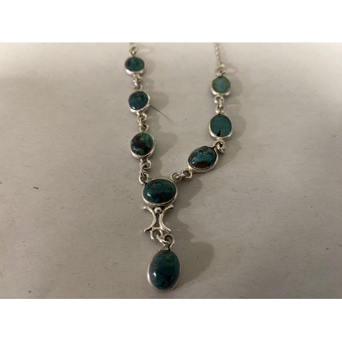 73 - Sterling Silver Stone Set Necklace