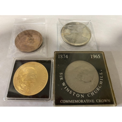 101 - 4 x Different Churchill Commemorative Coins