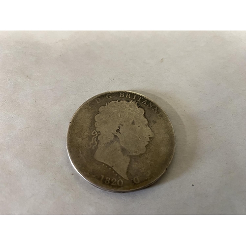 107 - 1820 George 111 Silver Crown - Worn Condition