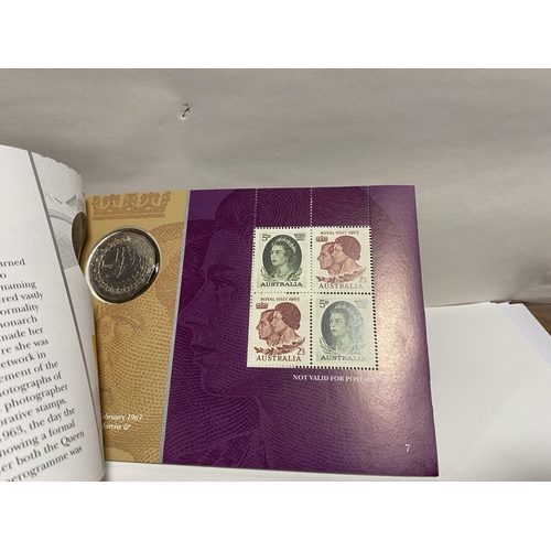 300 - Elizabeth 11 Royal Visit to Australia Coin/Stamps Pack