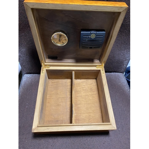 308 - Cuban Burr Walnut Laquered Humidor