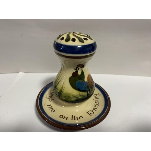 310 - Rare Torquay Ware Hat Pin Stand - Some minor nibbles to Holes