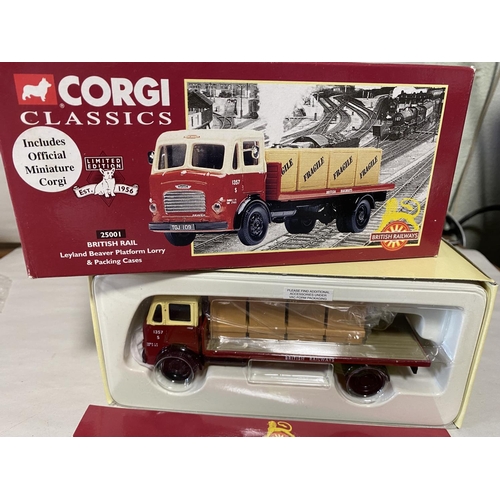 217 - Corgi British Rail Leyland Beaver Platform Lorry & Packing Cases