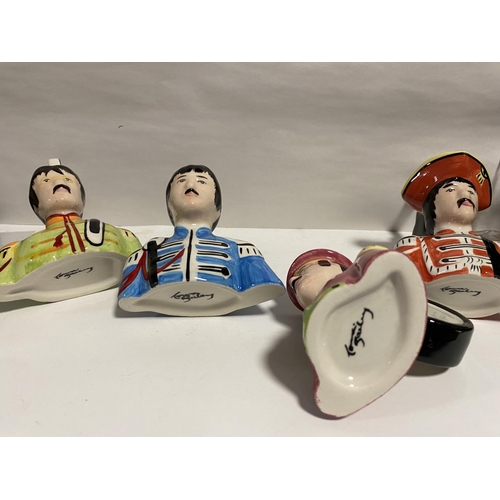 102 - Lorna Bailey set of Beatles Sergeant Pepper Character Jugs