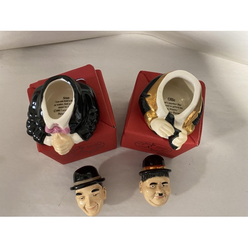 113 - Kevin Francis Face Pots - Stan Laurel & Oliver Hardy