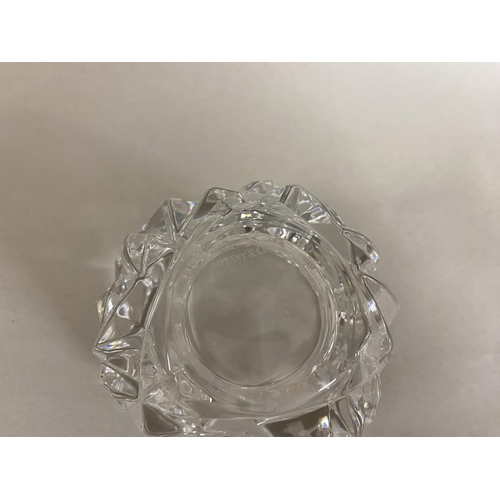 153 - Tiffany & Co. Rock Cut Crystal Votive