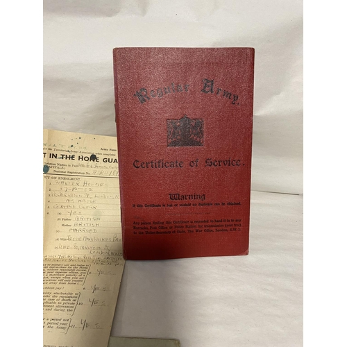 191 - Army Service Certificate Book, ID Card, Photos Etc