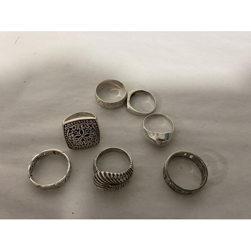 245 - 7 x Assorted 925 Silver Rings