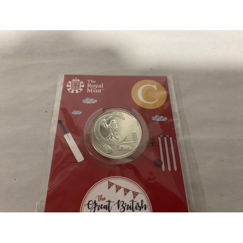 250 - Carded Alphabet 10p Coin - C (Cricket)