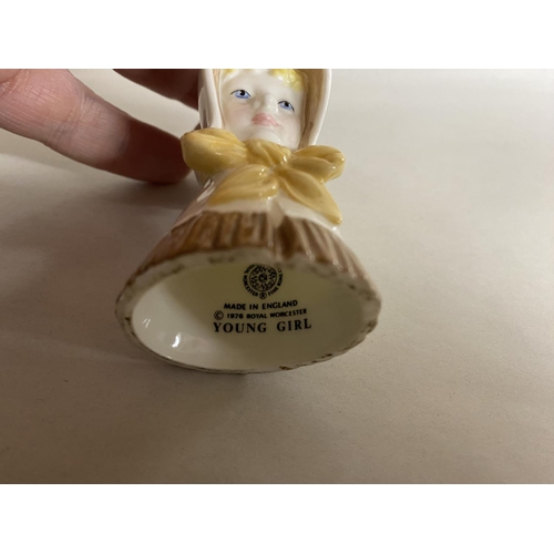 71 - Royal Worcester Candle Snuffer - Young Girl c1976