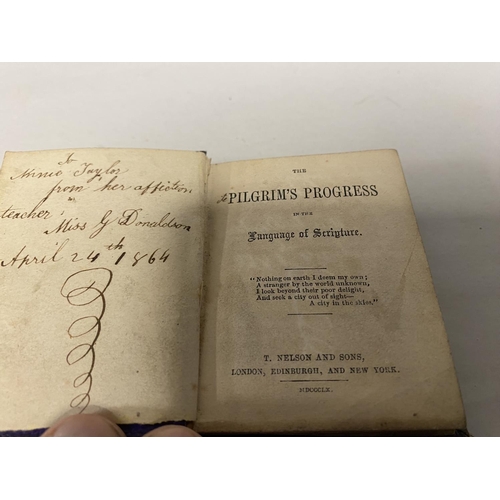 135 - 1860's Miniature Book - Pilgrims Progress