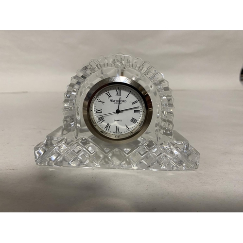 292 - Waterford Crystal 8cm High Clock in Working Order