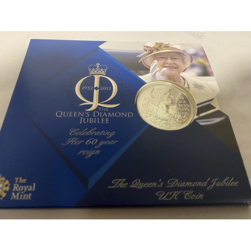 60 - Queen's Diamond Jubilee £5 Coin in Presentation Packs