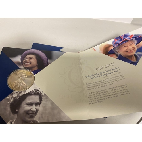 60 - Queen's Diamond Jubilee £5 Coin in Presentation Packs