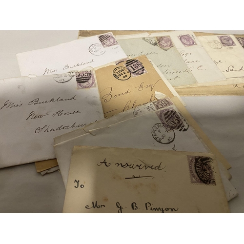 54 - 12 x Victorian Envelopes with Stamps