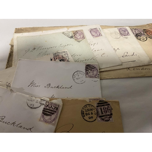 54 - 12 x Victorian Envelopes with Stamps