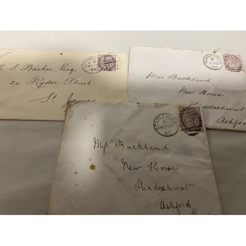 55 - 3 x Victorian Envelopes with Stamps from 1880's